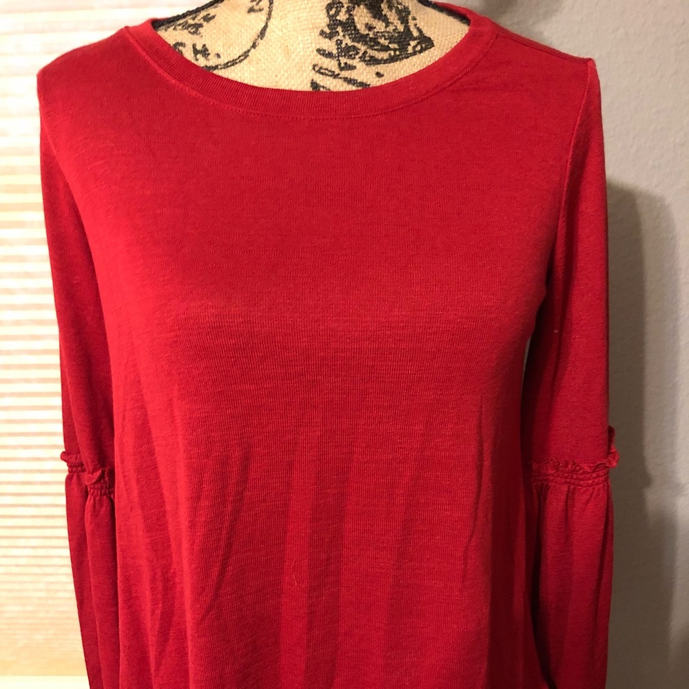 Gap Red Bell Sleeve Top